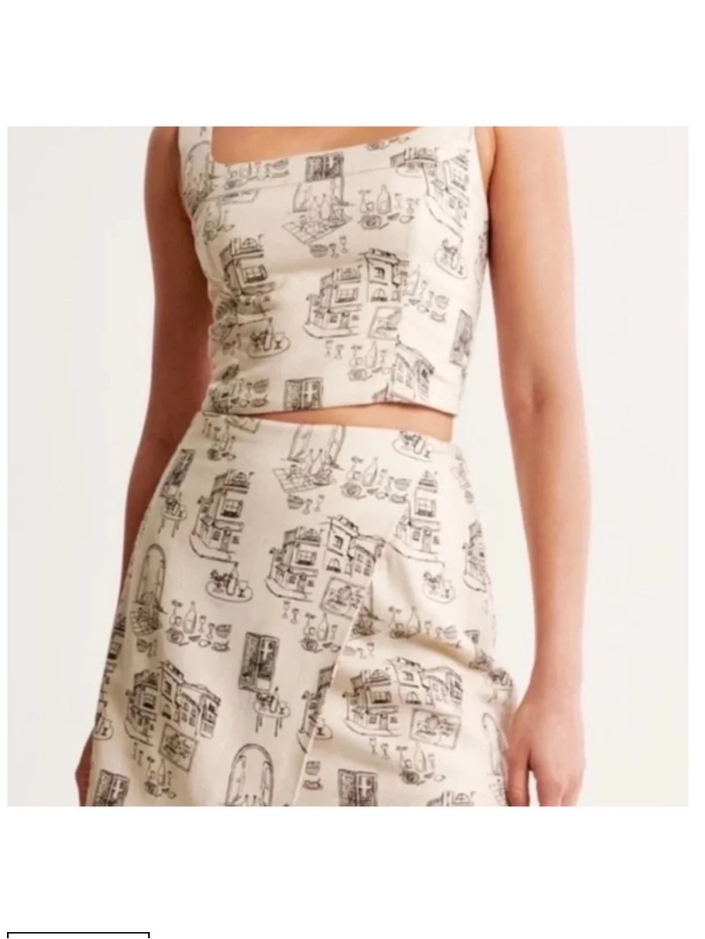 Abercrombie & Fitch Linen-Blend Wrap Mini Skort